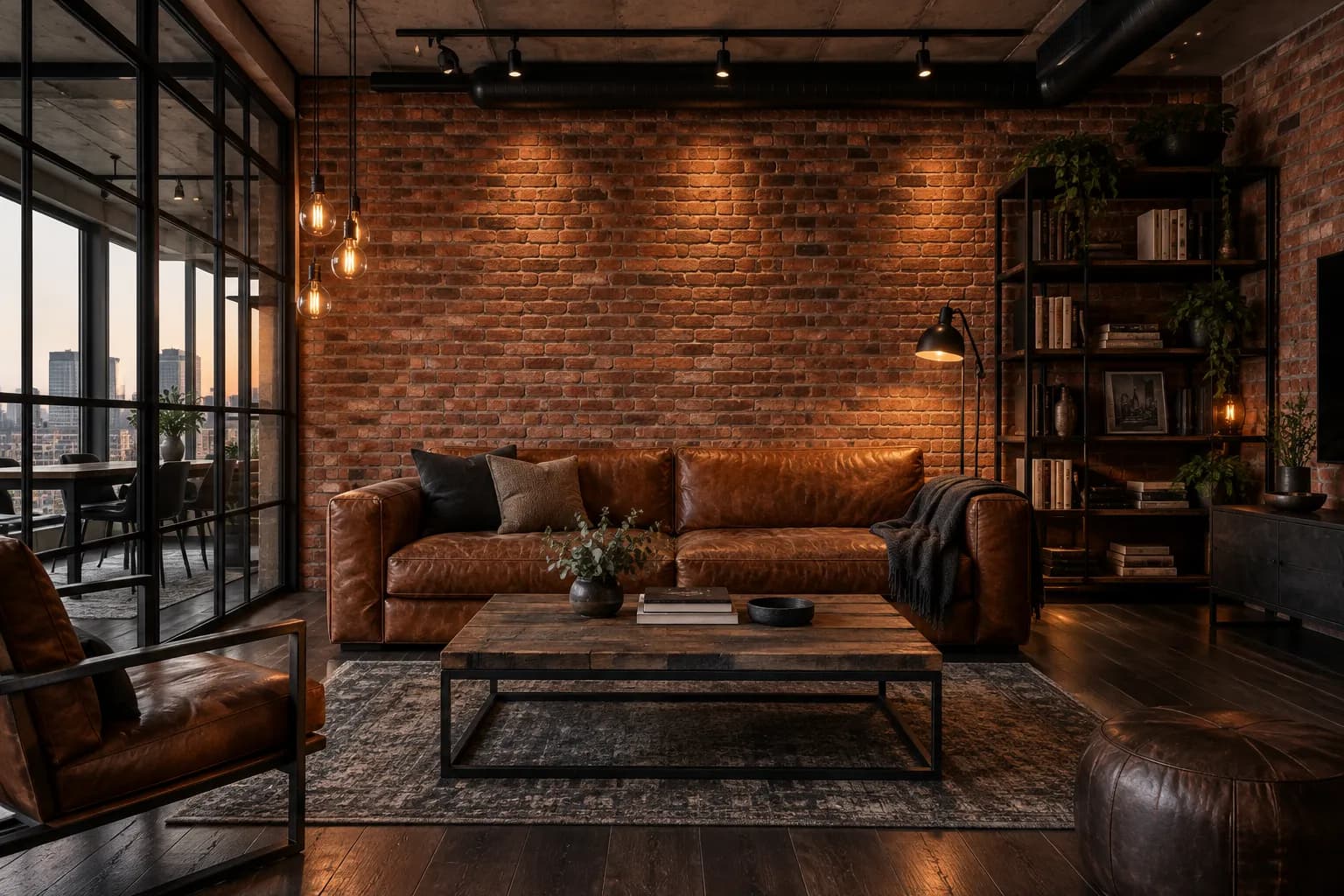 Industrial loft interior